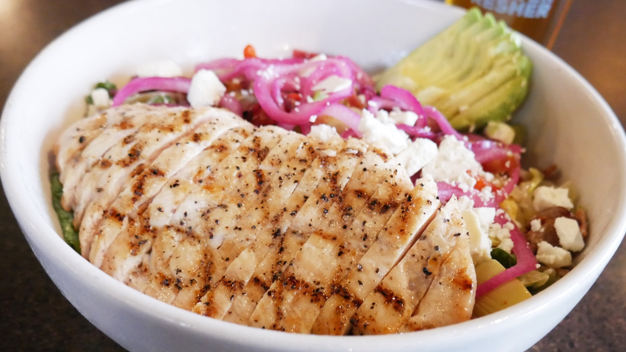 Order Olympus  Salad - Chicken food online from Ram Restaurant & Brewery store, Boise on bringmethat.com