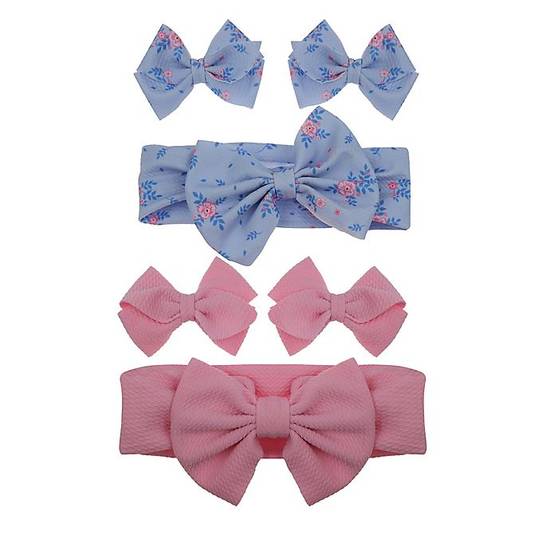 Order Capelli® 6-Piece Size 0-24M Hair Bows and Headbands Set in Blue food online from Bed Bath & Beyond store, Lancaster on bringmethat.com