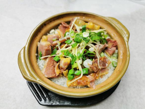 Order Preserved Duck Rice Casserole 臘鴨煲仔飯 food online from Peking kitchen store, Brooklyn on bringmethat.com