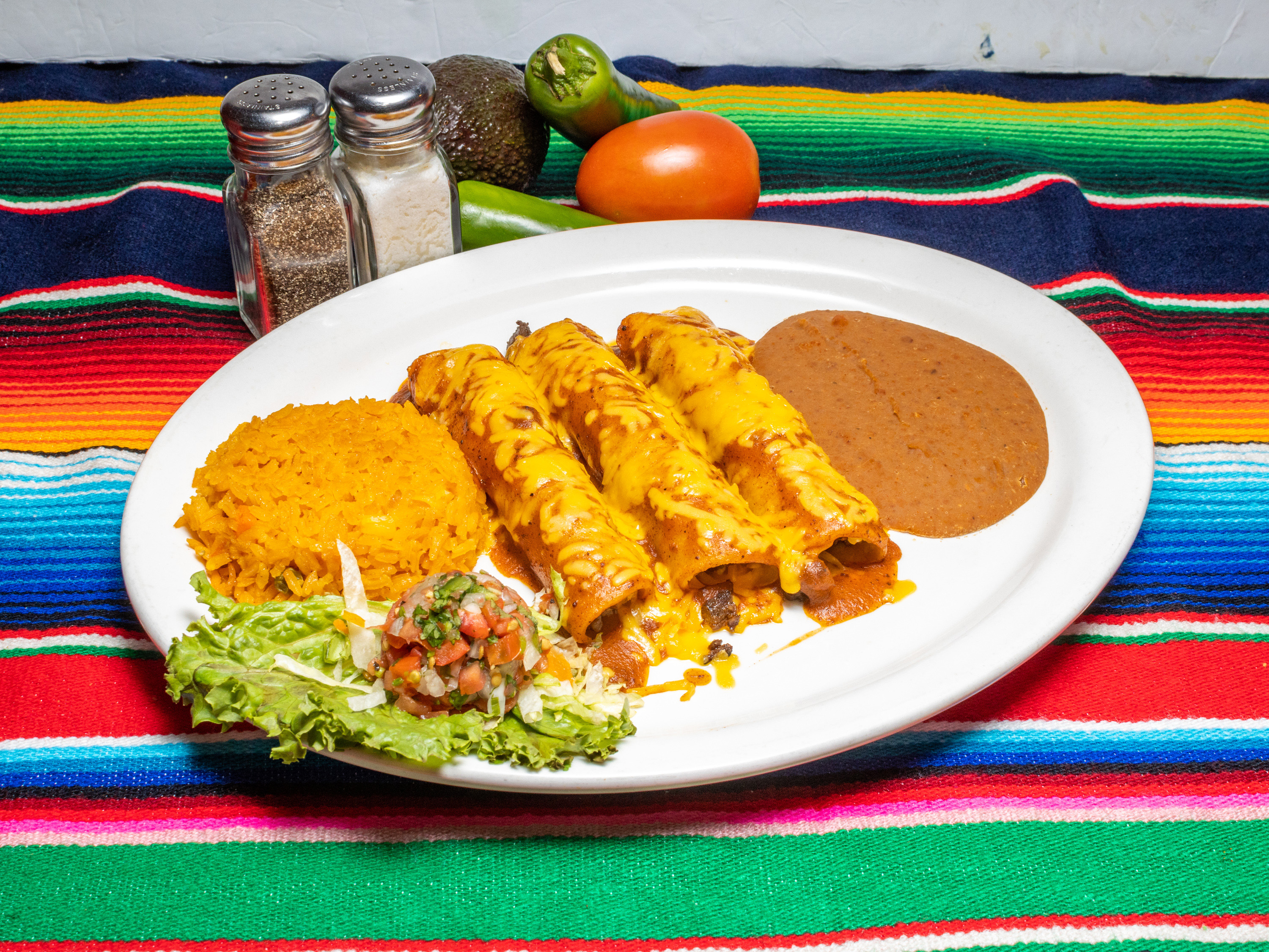 Order Enchiladas de Queso food online from La Casa Agave Mexican Grill store, Pinehurst on bringmethat.com