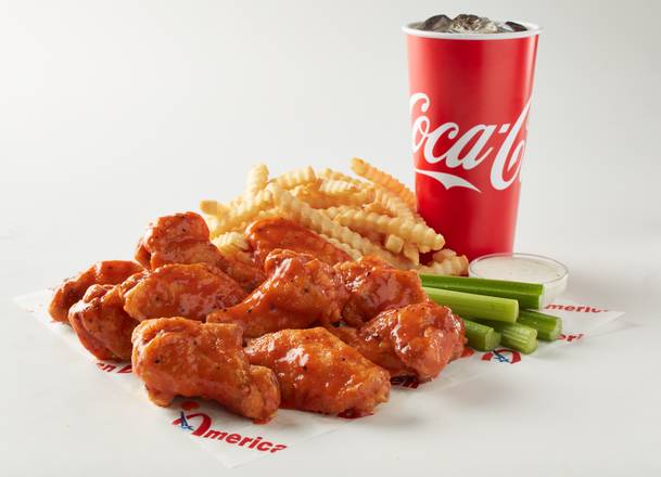 Order Wings Meal (Fries and Drink) food online from American Deli - Harvey store, Harvey on bringmethat.com