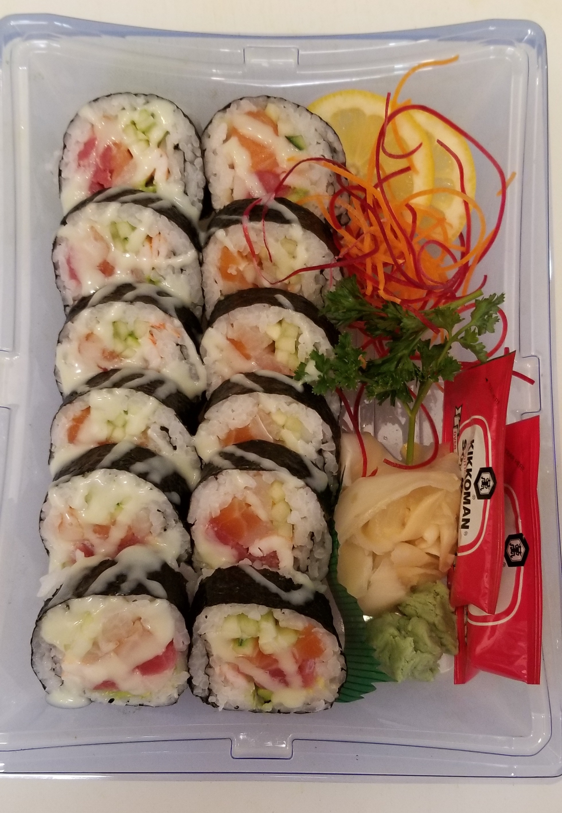 Order Wajo Deluxe Roll food online from Wajo Sushi store, Wheeling on bringmethat.com