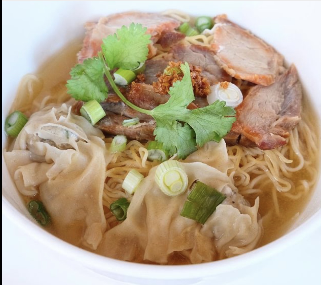 Order Wonton and BBQ Pork Noodle Soup food online from Modern Thai store, San Francisco on bringmethat.com