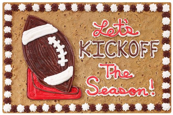 Order Let's Kickoff the Season Football - S3510 food online from Great American Cookies store, Denton on bringmethat.com