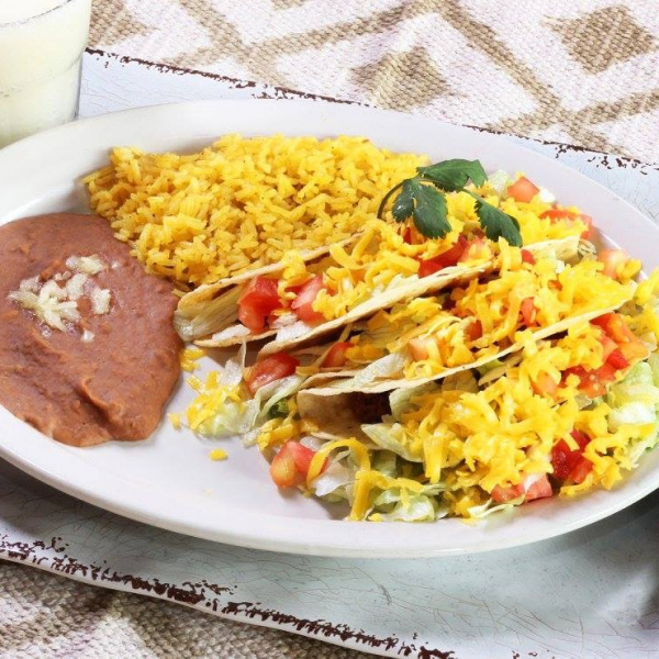 Order 3 Pieces Soft Taco food online from Cilantro's Mexican Grill store, Spring on bringmethat.com