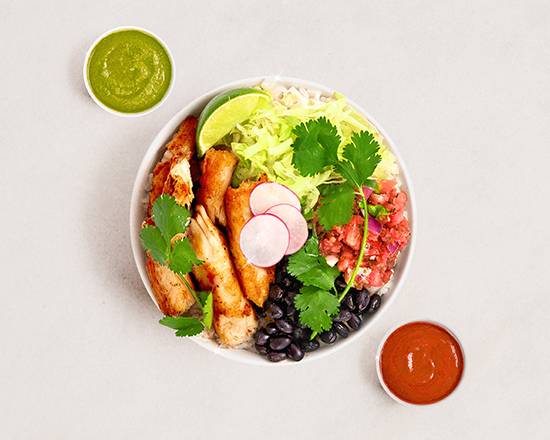 Order Grilled Fish Burrito Bowl food online from Burrito Affirmation store, Thousand Oaks on bringmethat.com