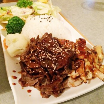 Order Teriyaki Chicken and Beef Plate food online from Rolls N Bowls store, Chicago on bringmethat.com