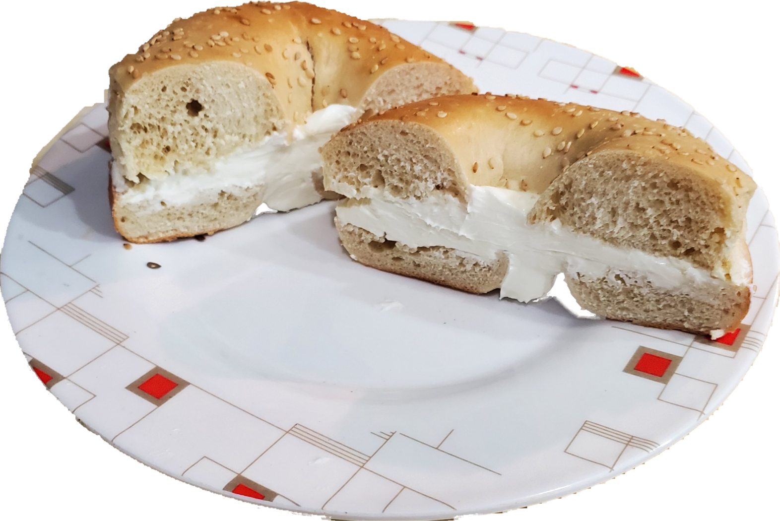 Order Bagel with Cream Cheese food online from Green Olive store, New York on bringmethat.com