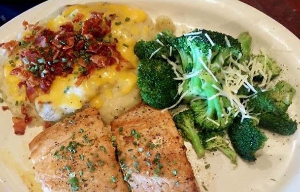 Order Salmon Plate food online from Los Vaqueros Cafe & Grill store, Kyle on bringmethat.com