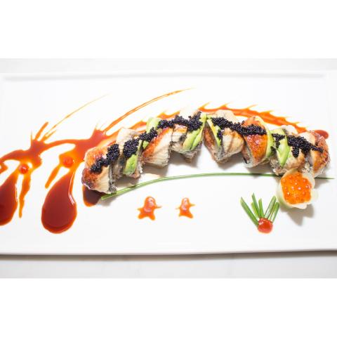 Order Black Dragon Roll food online from Chikara Sushi & Asian Fusion store, Phoenixville on bringmethat.com