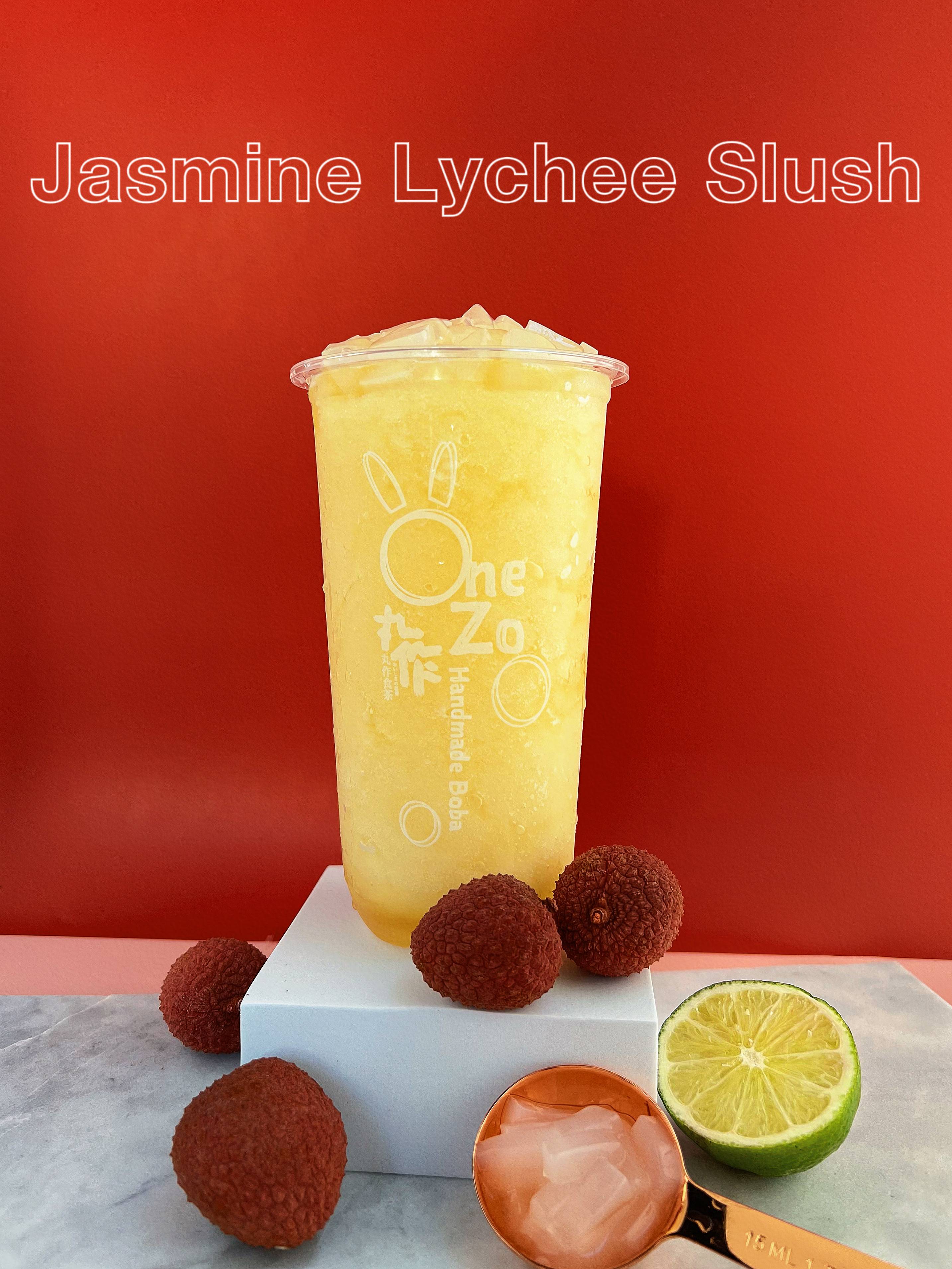 Order Jasmine Lychee Slush(Lychee Jelly Included) food online from One Zo store, Los Angeles on bringmethat.com