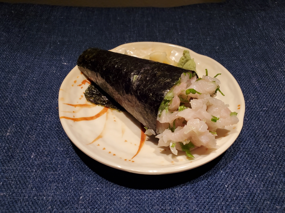 Order Negihama Hand Roll food online from Taiko store, Irvine on bringmethat.com