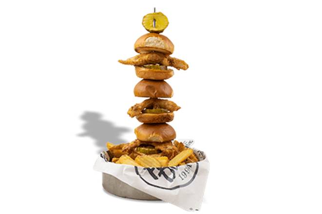 Order Stack of Sliders Appetizer food online from Famous Daves Legendary Pit Bar-B-Que store, Peoria on bringmethat.com