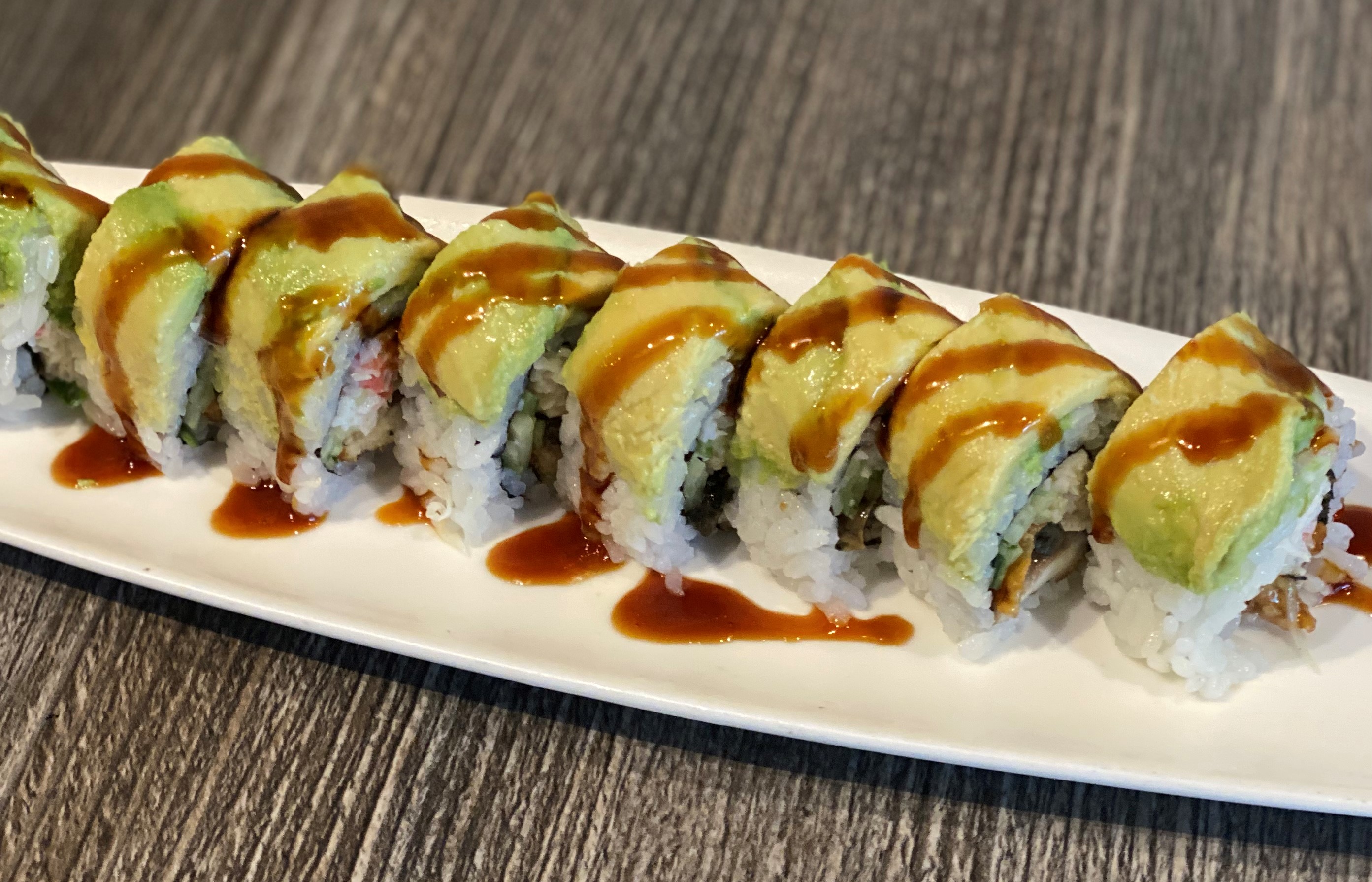 Order Caterpillar Roll food online from Sushi Confidential store, Campbell on bringmethat.com