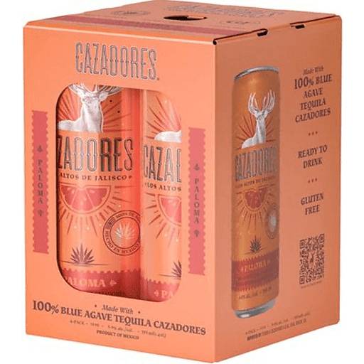 Order Cazadores Paloma Cocktail (4PK 355 ML) 133180 food online from Bevmo! store, Costa Mesa on bringmethat.com