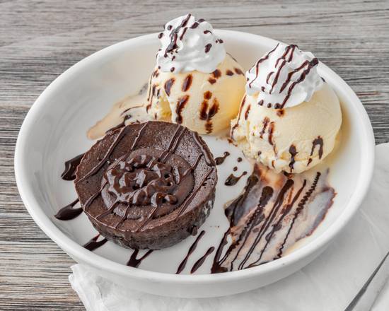Order Molten Lava Cake  with icecream  food online from Cyber Pizza Cafe store, Dania Beach on bringmethat.com