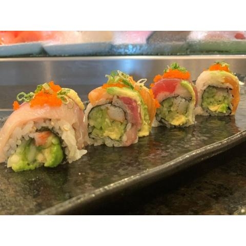 Order Rainbow Roll food online from Ginza store, Bloomfield on bringmethat.com