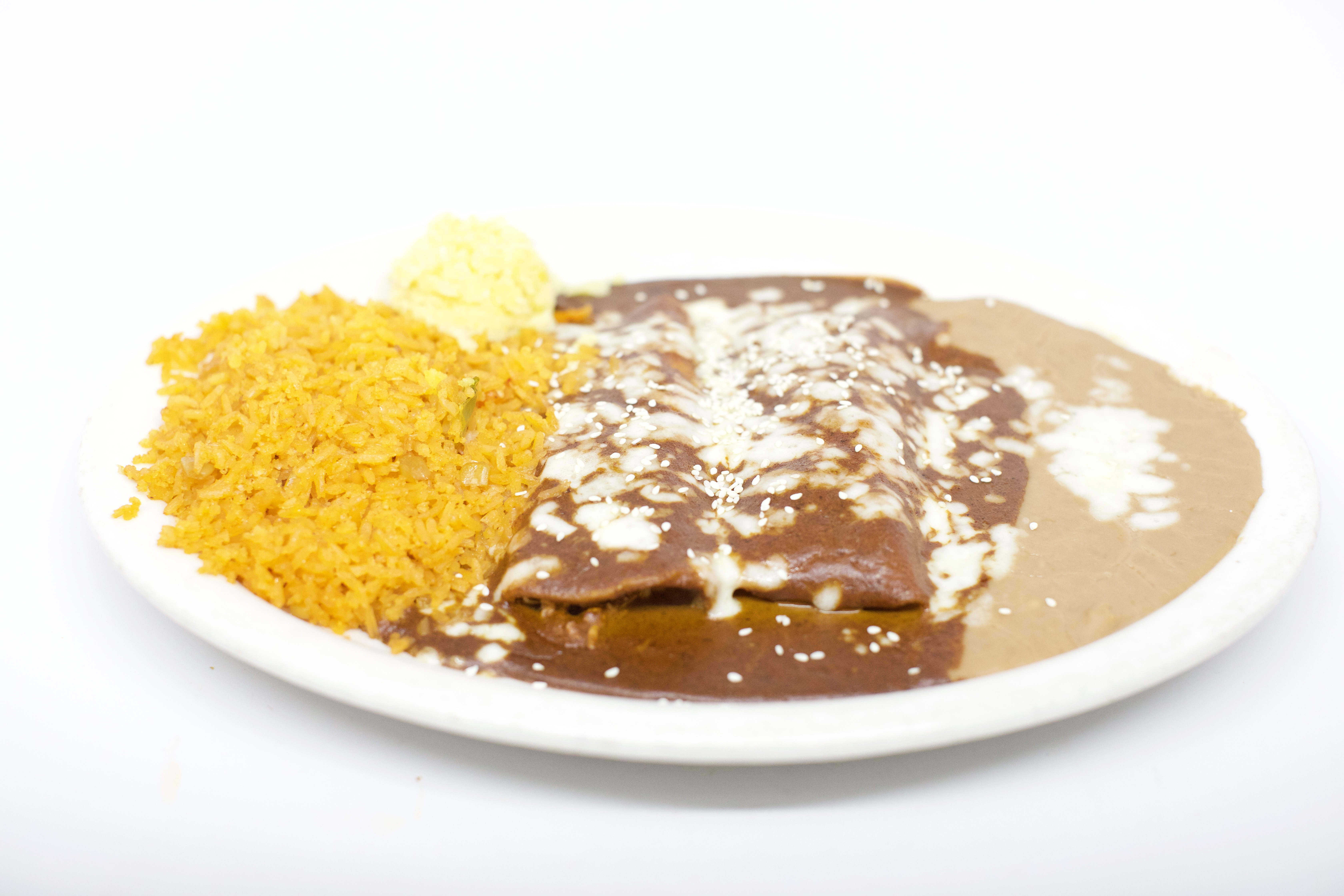 Order Enchiladas de Mole food online from El Tapatio store, Citrus Heights on bringmethat.com