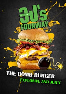 Order Bomb Burger food online from 3 J Fourway store, Natchitoches on bringmethat.com
