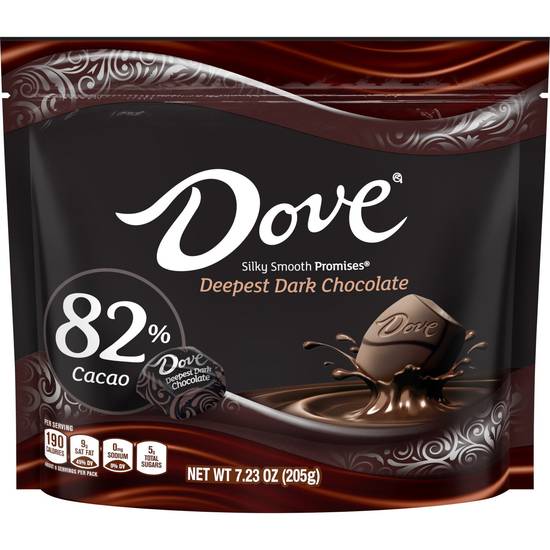 Order DOVE PROMISES Deepest Dark Chocolate 82% Cacao, 7.23 OZ food online from Cvs store, MONTEZUMA on bringmethat.com