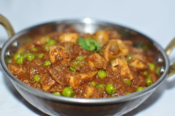 Order Mutter Mushroom food online from Pb08 Indian Bistro & Bar store, Livermore on bringmethat.com