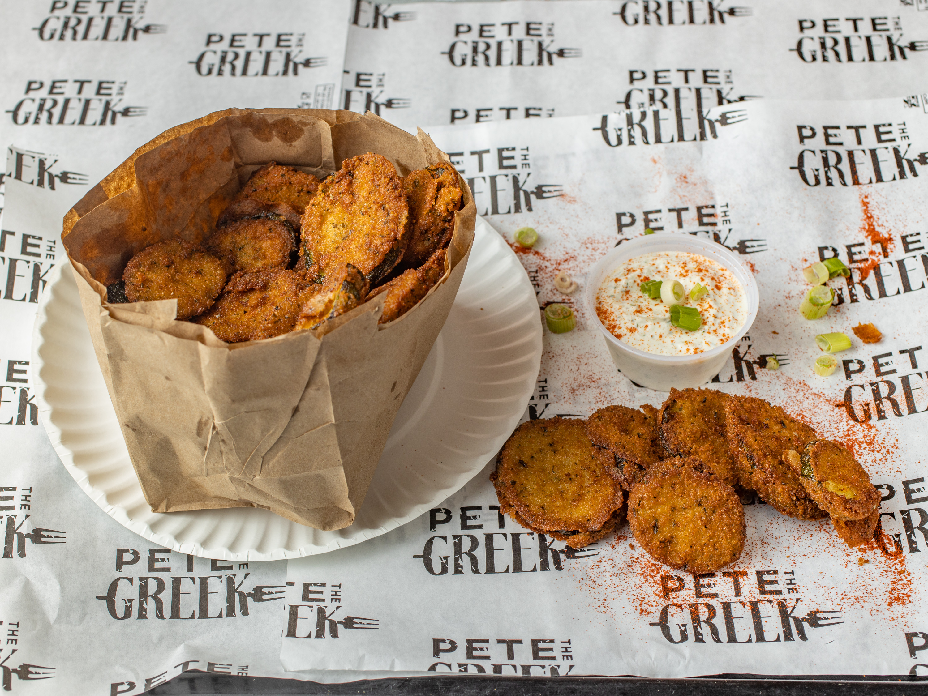 Order Zucchini Chips food online from Pete The Greek store, Old Bethpage on bringmethat.com