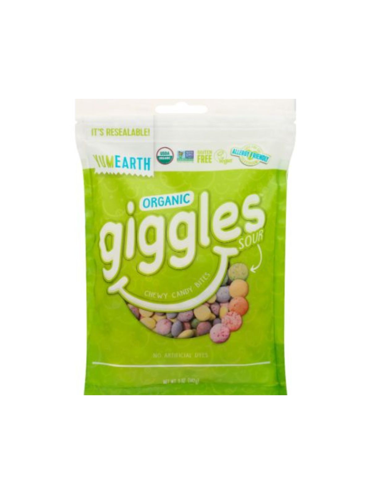 Order Yumearth Organic Giggles Sour Candy (5 oz) food online from Stock-Up Mart store, Marietta on bringmethat.com