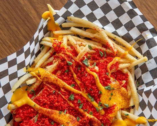 Order Xxtra Flamin Hot Cheetos Cheese Fries food online from Zero Degrees store, Humble on bringmethat.com