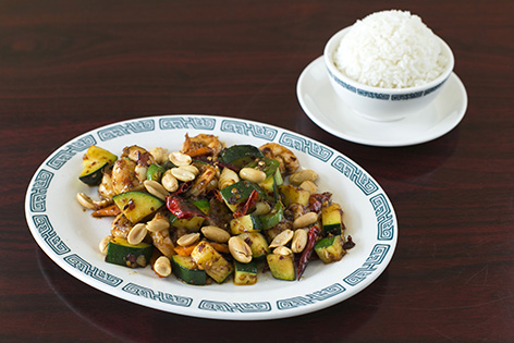 Order Kung Pao Prawns Combo Dinner food online from Wok Shop Cafe store, San Francisco on bringmethat.com