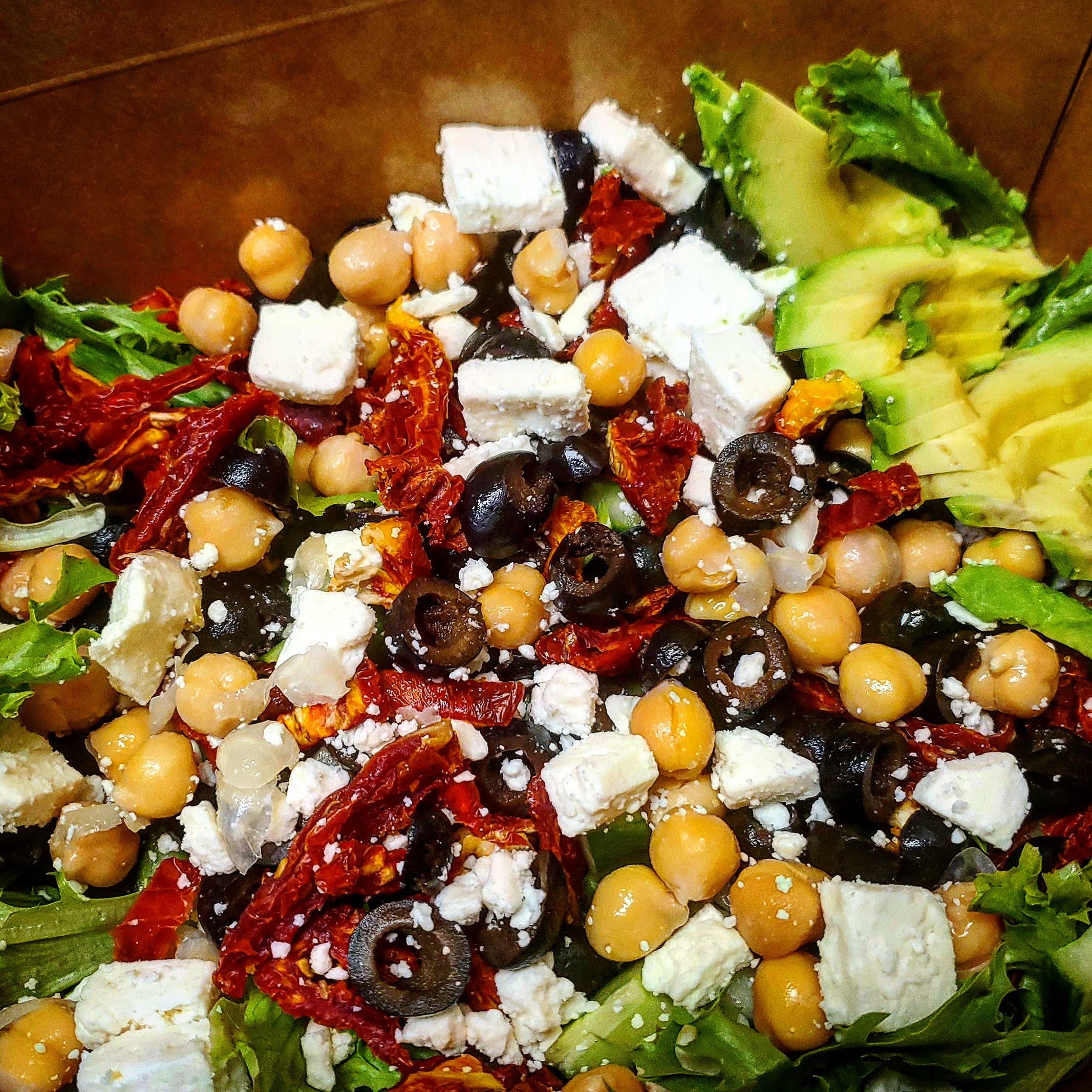 Order Mediterranean Salad food online from Fruta Juice store, Bridgeport on bringmethat.com