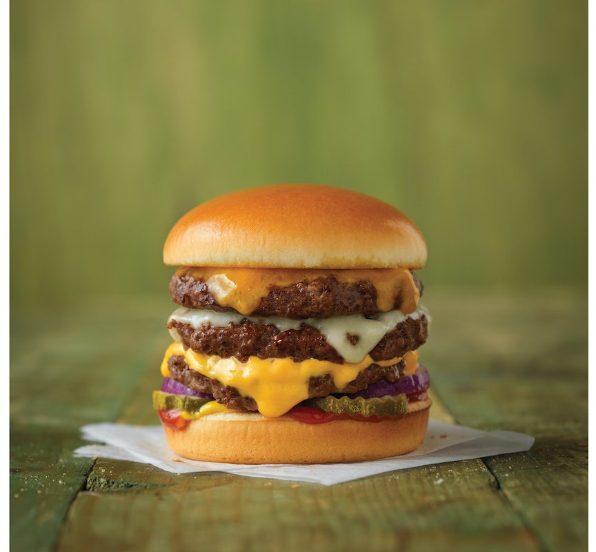 Order Triple Cheeseburger food online from Good Times Burgers store, Denver on bringmethat.com