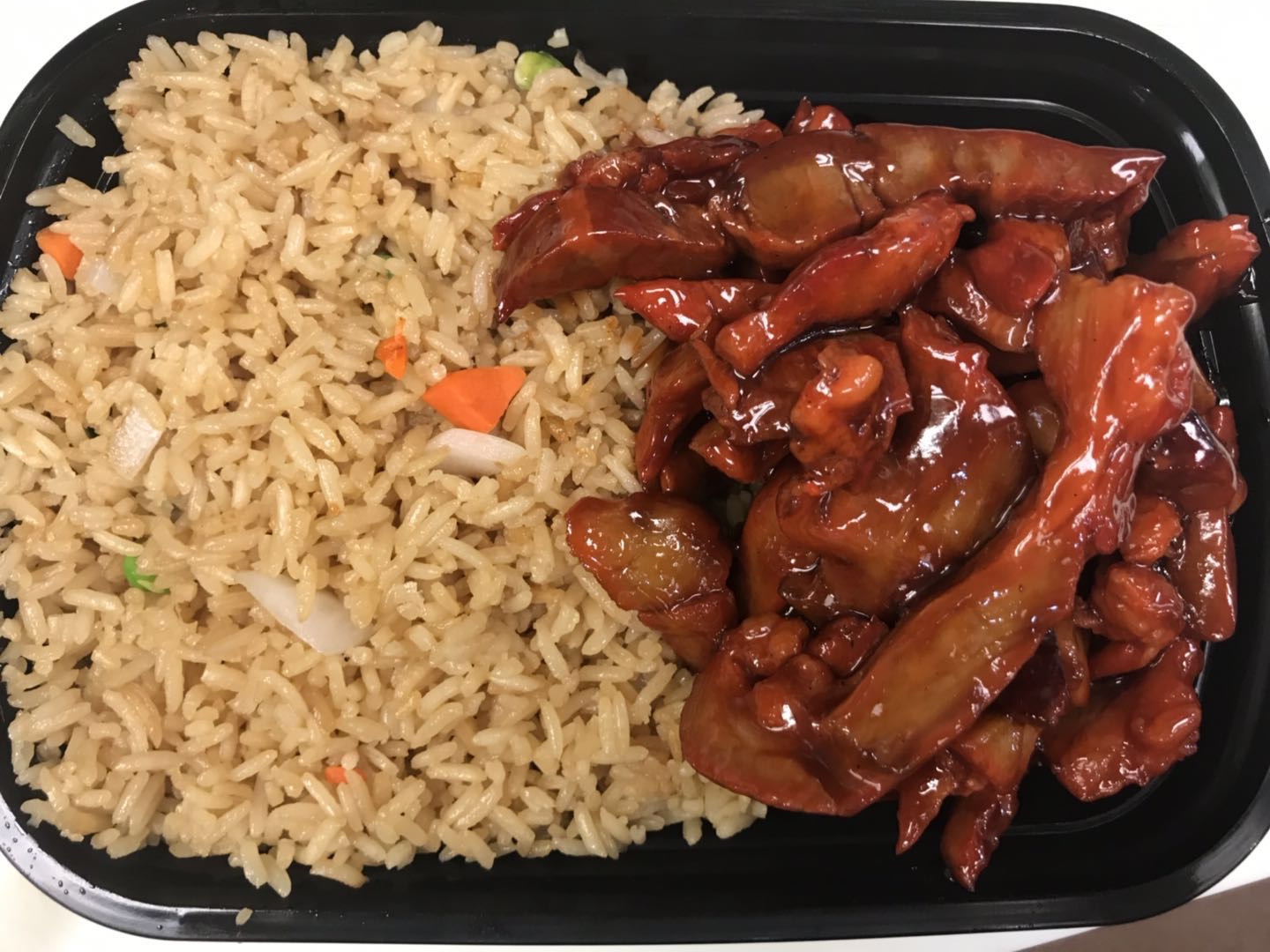 Order D19. Boneless Ribs Combo 无骨排 food online from JJ China store, Morrisville on bringmethat.com