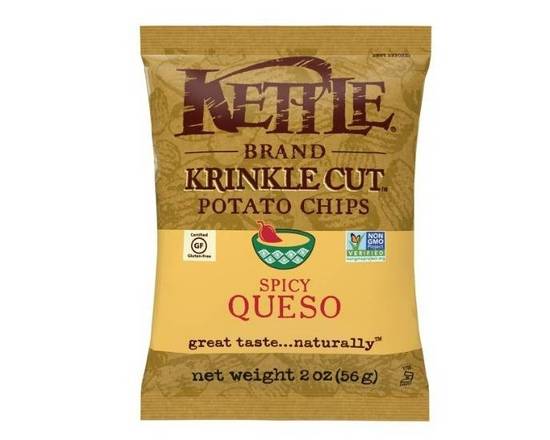 Order Kettle Brand Chips Spicy Queso (2 oz) food online from Classic Candy Shack store, San Francisco on bringmethat.com