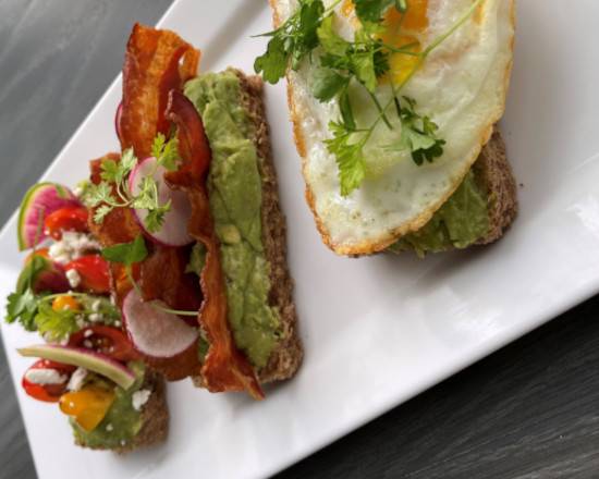 Order Avocado Toast Trio  food online from Obrien Boulangerie store, Poway on bringmethat.com