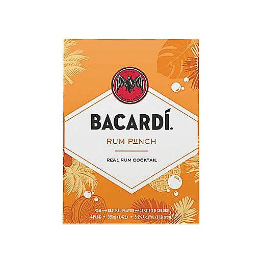 Order Bacardi Cocktails Rum Punch (4PK 355 ML) 129702 food online from Bevmo! store, Escondido on bringmethat.com