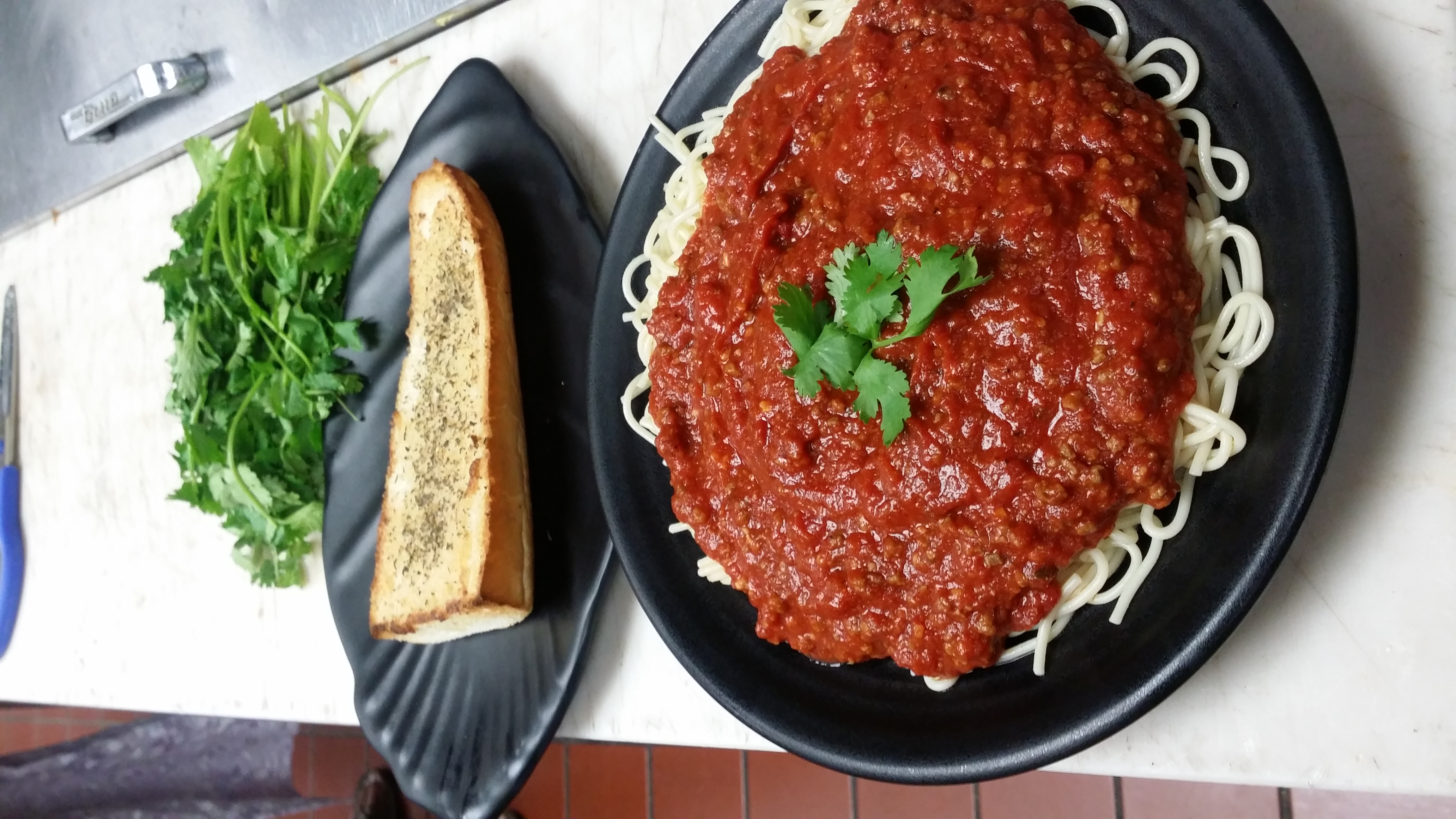 Order Spaghetti with Meat Sauce food online from Win Thai Cuisine Restaurant store, Anaheim on bringmethat.com