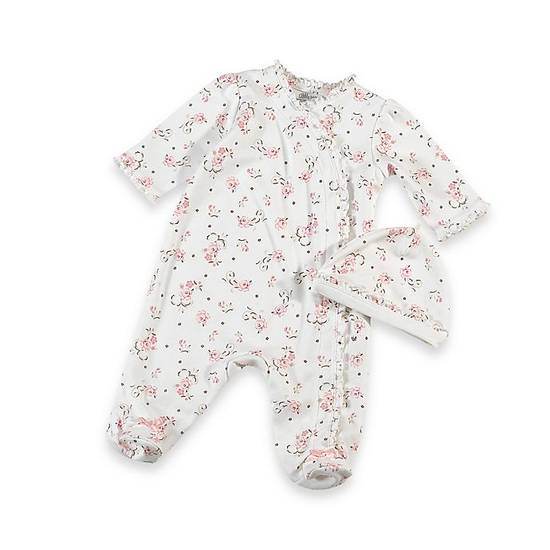 Order Little Me® Size Newborn Vintage Rose Footie with Cap food online from Bed Bath & Beyond store, Lancaster on bringmethat.com