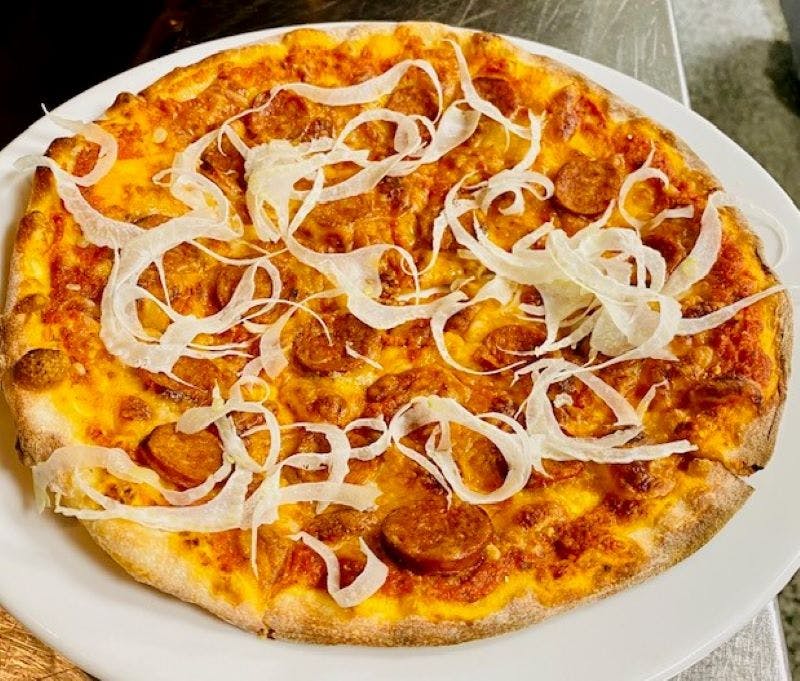 Order Italian Sausage Pizza - Pizza food online from Arturo Boada Cuisine store, Houston on bringmethat.com
