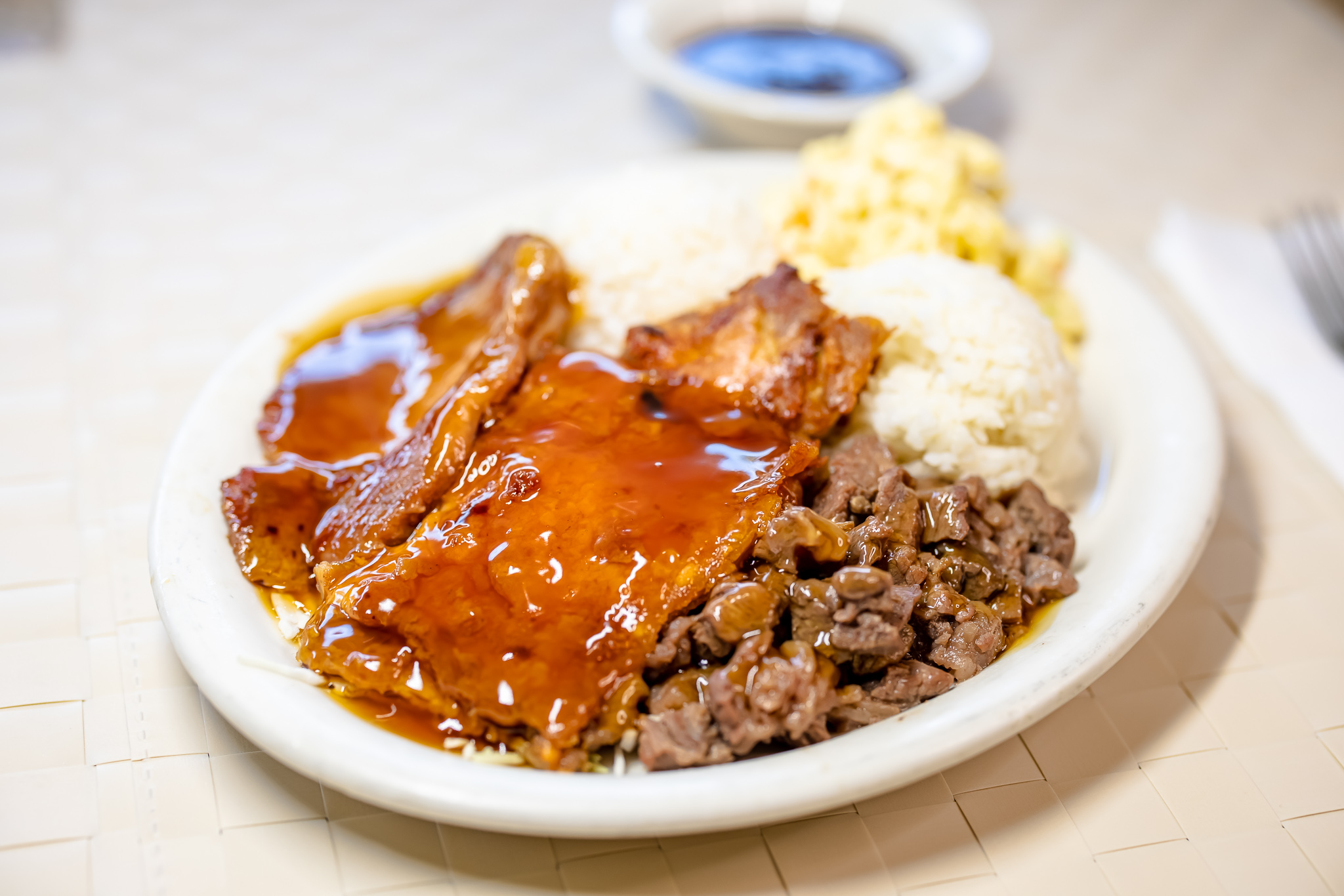 Order Teriyaki Combo Plate food online from Aloha Sunrise Cafe store, Henderson on bringmethat.com