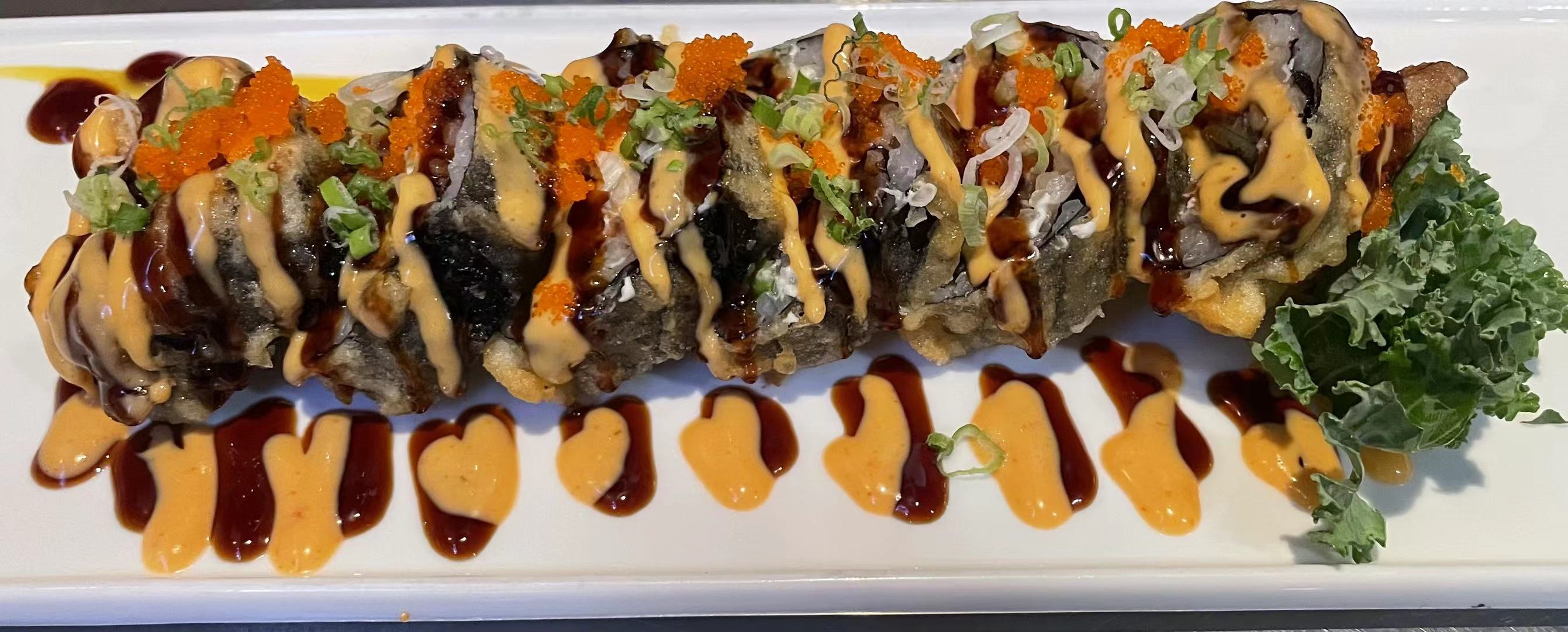 Order 18. Earthquake Roll food online from Izu Sushi store, Lansdale on bringmethat.com
