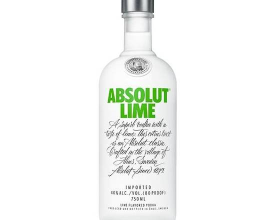 Order Absolut Lime 750ml food online from Rocky Liquor store, Claremont on bringmethat.com