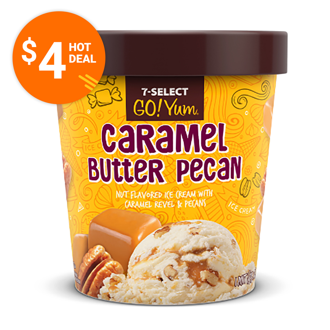 Order 7-Select GoYum Caramel Buttered Pecan Pint food online from 7-Eleven store, Chicago on bringmethat.com