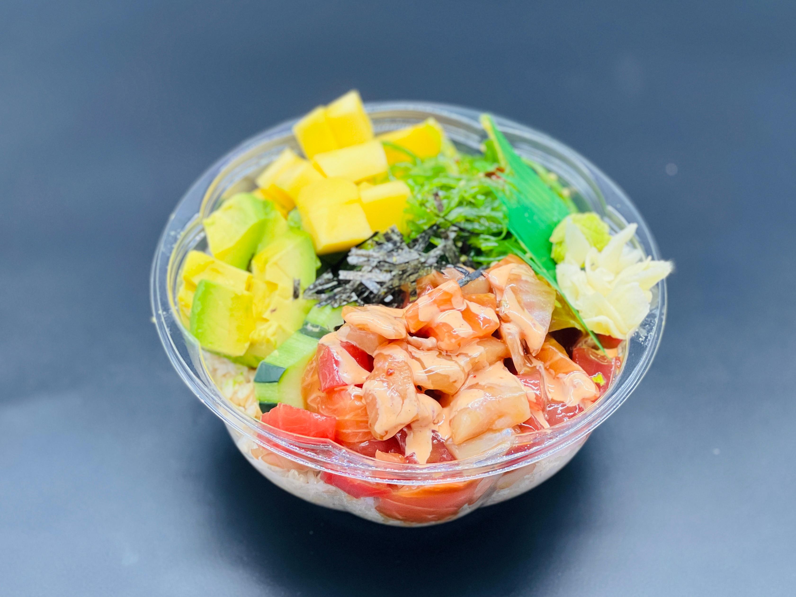 Order Rainbow Poke Bowl food online from I Sushi Inc. store, Ridgewood on bringmethat.com