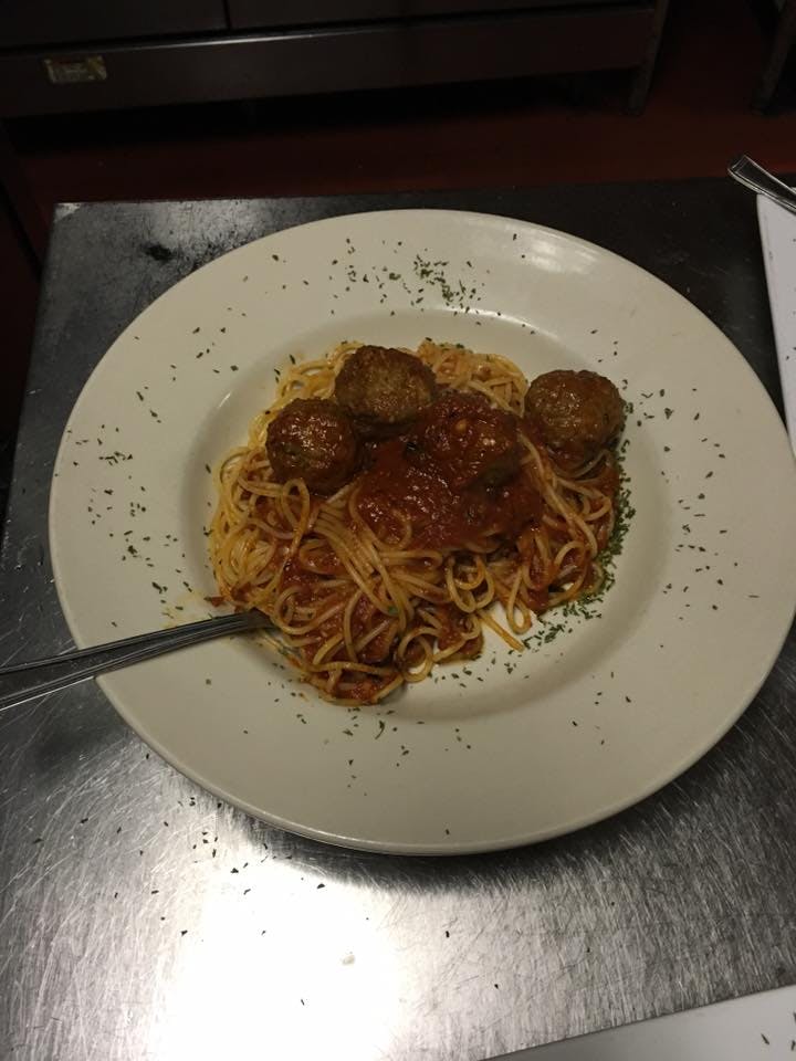 Order Spaghetti with Meatballs - Pasta food online from Macaluso's Italian Restaurant store, Fort Worth on bringmethat.com