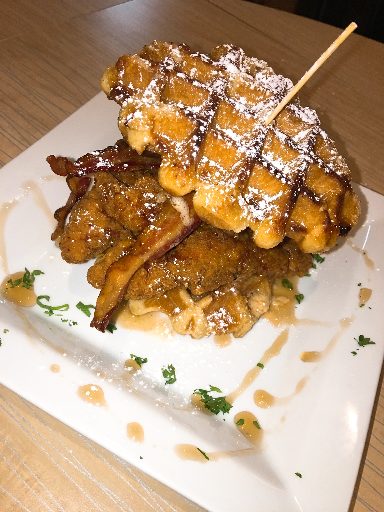Order Belgian Waffle and Chicken food online from Shakers Bar and Grill store, Wixom on bringmethat.com