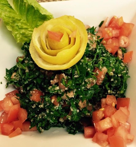 Order Tabboulieh Salad  food online from Mediterranien Cafe And Grill store, Fogelsville on bringmethat.com
