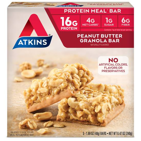 Order Atkins Meal Bar Peanut Butter Granola (5 ct) food online from Rite Aid store, Wilmington on bringmethat.com