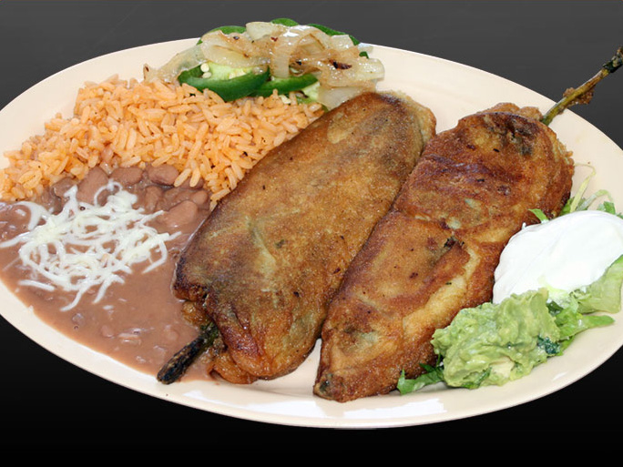 Order Chile Relleno Dinner food online from El Famous Burrito store, Naperville on bringmethat.com