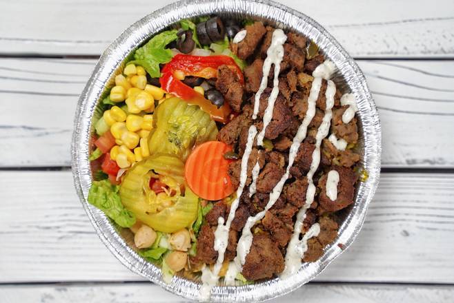 Order 8. Lamb Over Rice Platter food online from Gyro King store, Houston on bringmethat.com