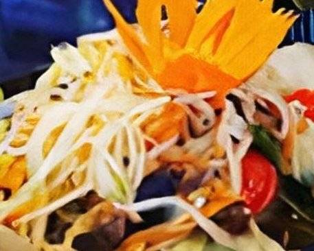 Order 13. Papaya Salad food online from Oros Thai Restaurant store, San Jose on bringmethat.com